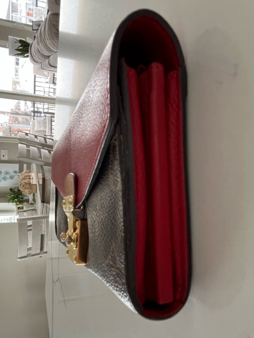 Louis Vuitton Monogram Cherry Pallas Long Flap Wallet & Unbranded WOC Chain - Picture 10 of 16